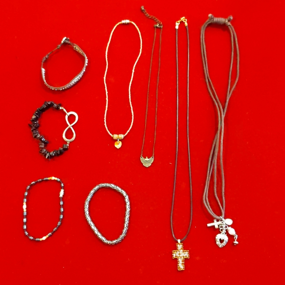 3 for $30 Mixed Lot of Fashion Jewelry Necklaces Bracelets Eight Pieces Total